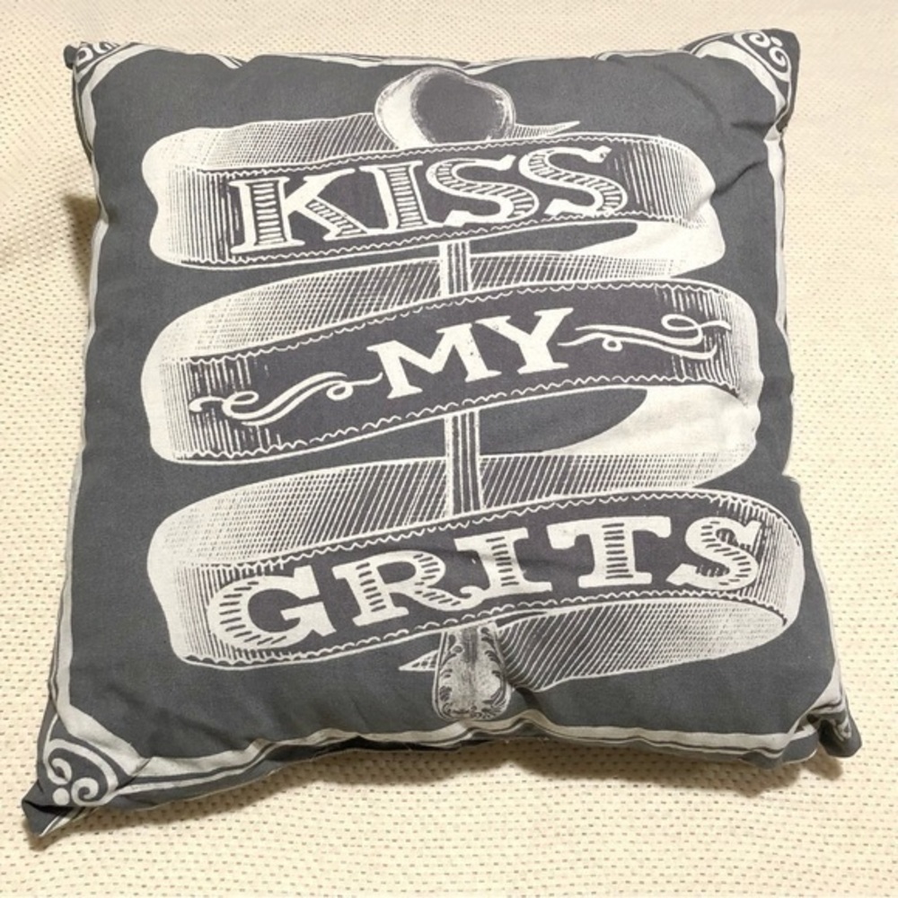 Kiss My Grits Pillow